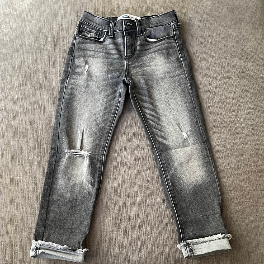 Girls Power Jean Perfect Straight Ankle Gray Jeans Size 10
